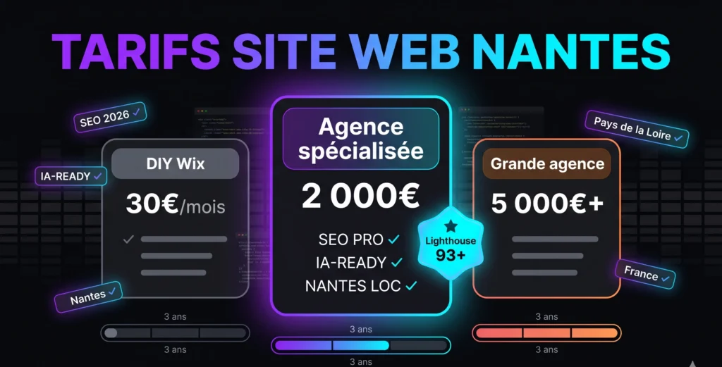 Création de Site Web à Nantes : Tarifs Réels 2026 et Comparatif Prestataires