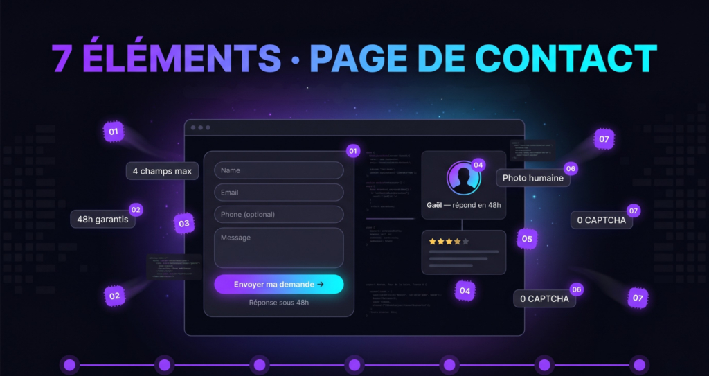 Page de Contact Efficace : les 7 Éléments Obligatoires (Guide 2026)