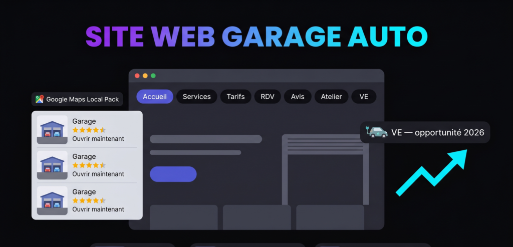 Site Web pour Garage Automobile : Le Guide Complet 2026 (Indépendant & Concessionnaire)