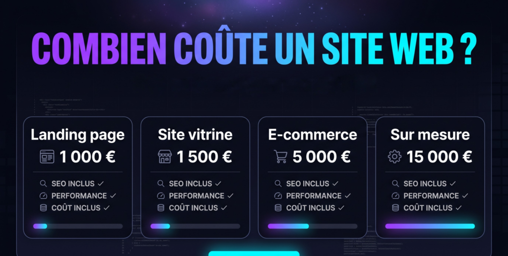 Combien Coûte un Site Web en 2026 ? Les Tarifs Réels du Marché Français
